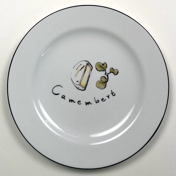 Set 4 POTTERY BARN 7.75" French Cheese Cocktail Appetizer Salad PLATES EUC EUC - Picture 2 of 9